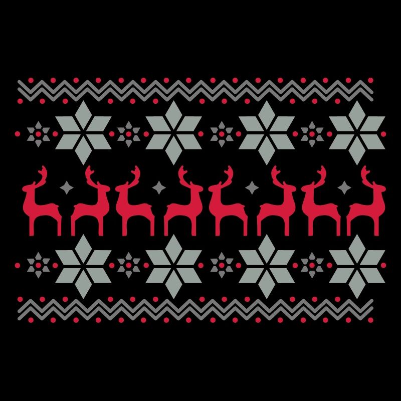 Poinsettia pattern and reindeer pattern