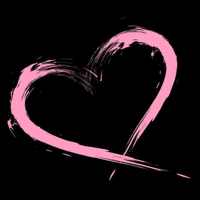 Heart brush pink vector graphic