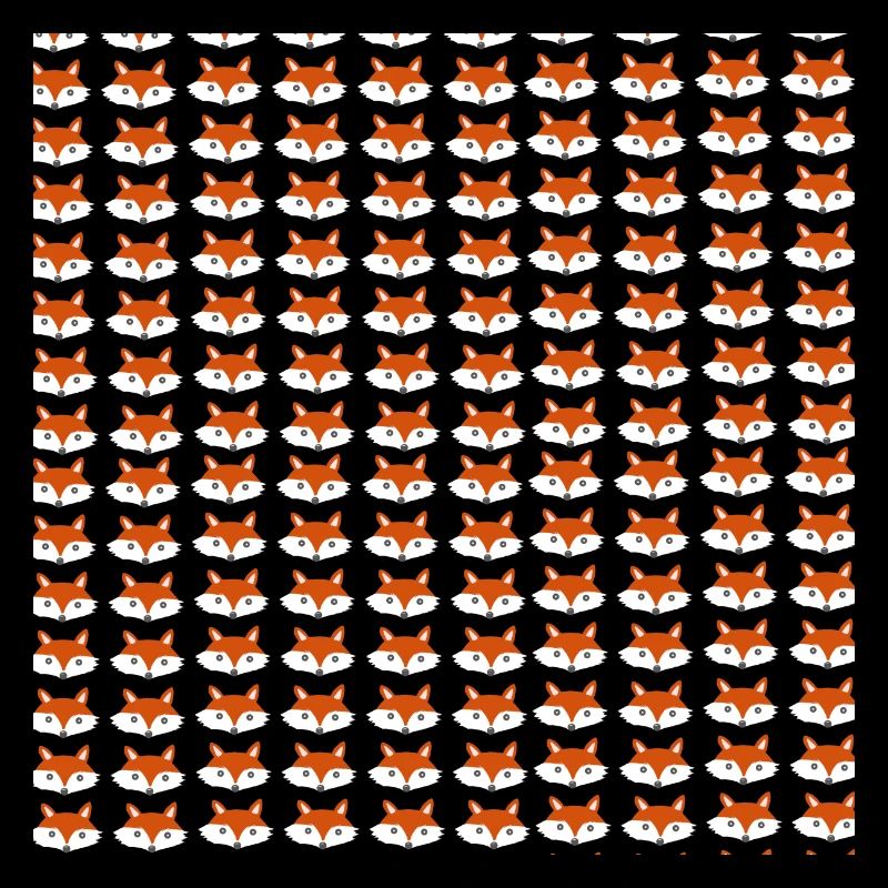 Fox head pattern, children's pattern