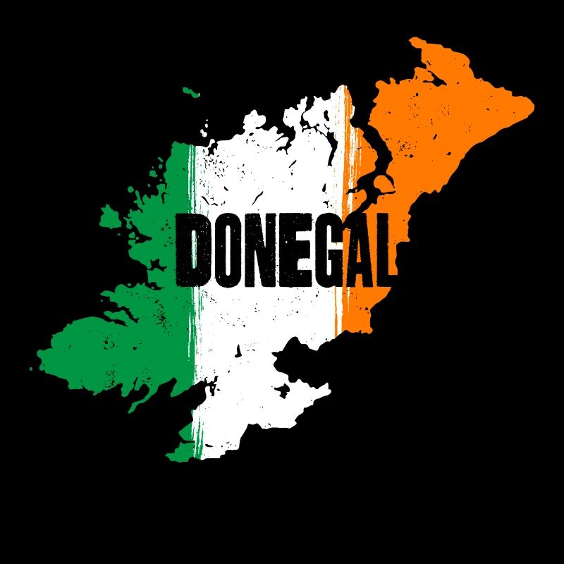 | du comté de Donegal Irlande Contour de la carte du drapeau