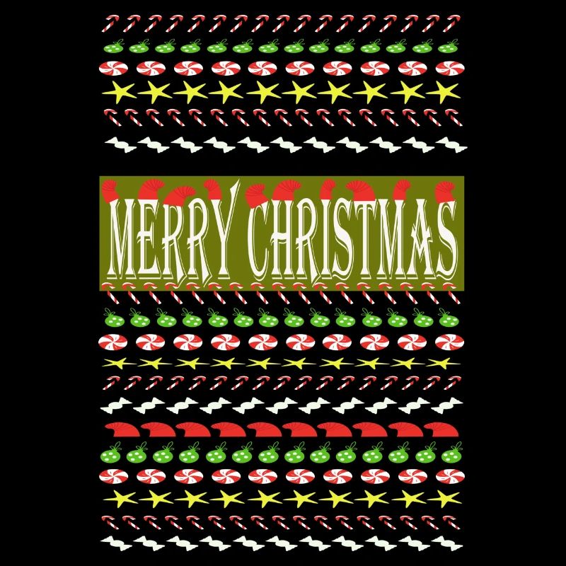 Festive Christmas Pattern with Santa Hats