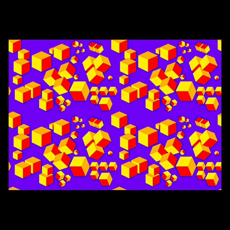 Deco pattern cube colored