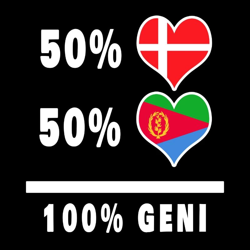 Drapeau 100% génie de l’Erythrée et du Danemark