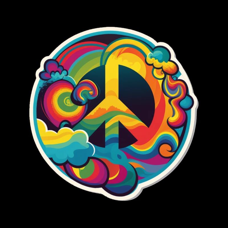 Psychedelisches Peace Zeichen