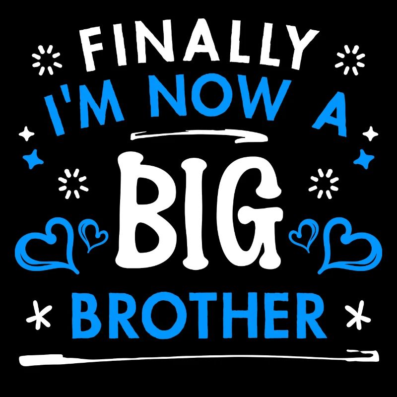 Fier Big Brother Heart Déclaration Frères et sœurs