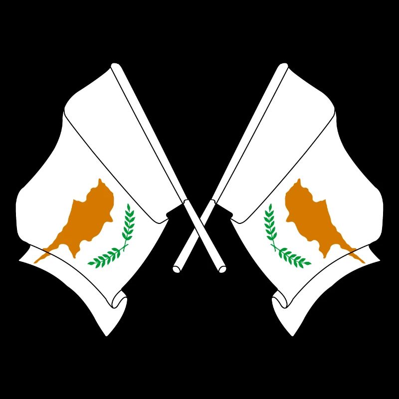 Two flags Cyprus