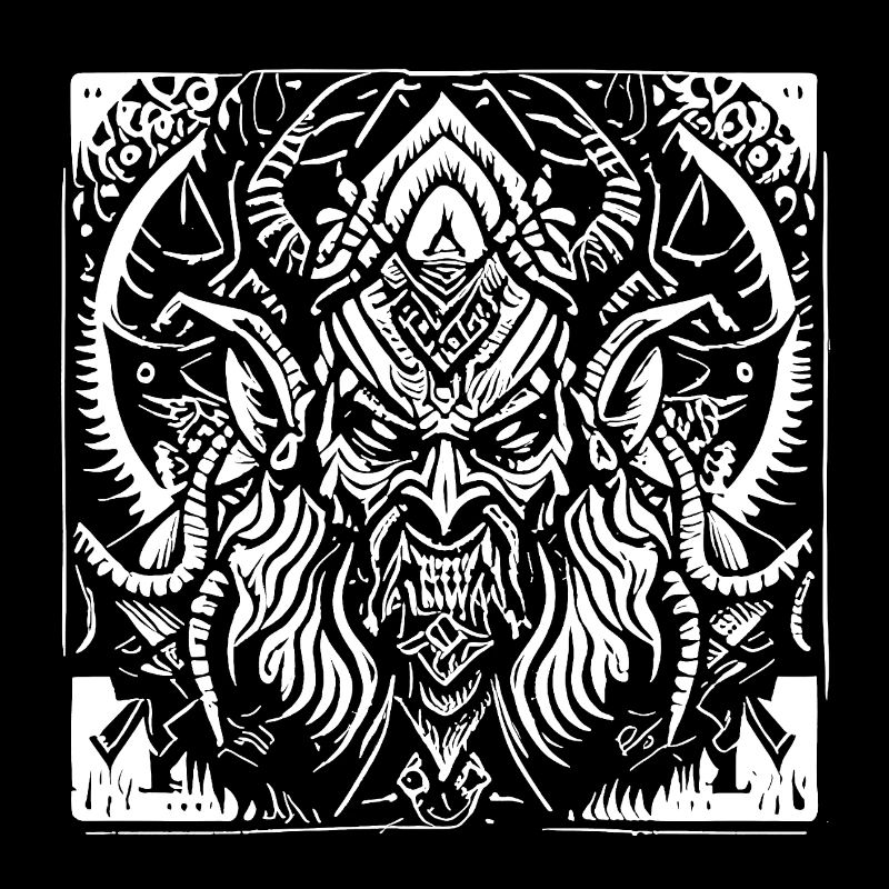 Demonic Devil on Pagan Tribal