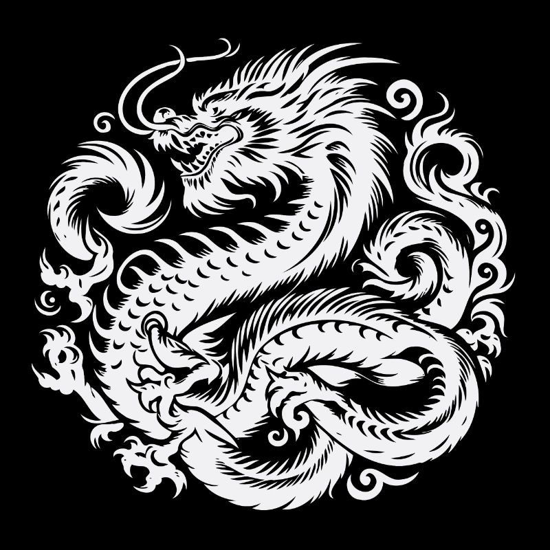 Tatouage de dragon chinois