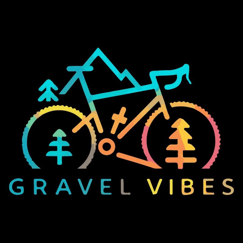 Graphique vibrant de piste de vélo de gravier