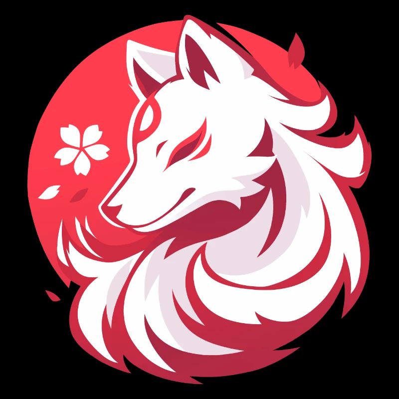 Renard blanc style asiatique