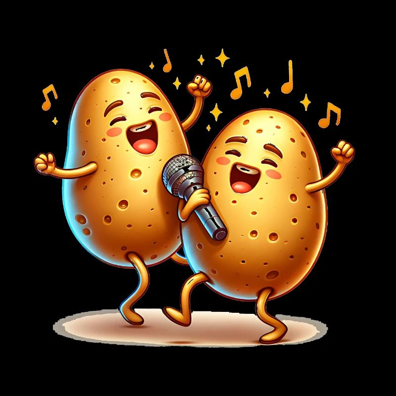 Vegetables, potatoes singing, vegetables make music