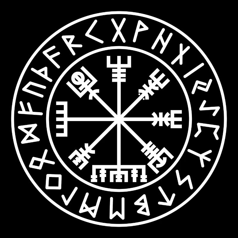 Vegvisir blanc cercle blanc couleur