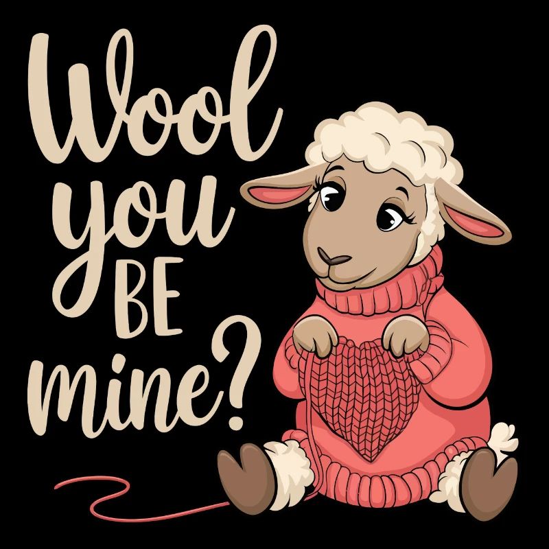Wolliges Valentinsherz Schäfchen