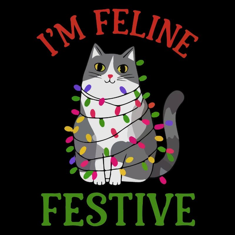 Feline Festive Light String Design