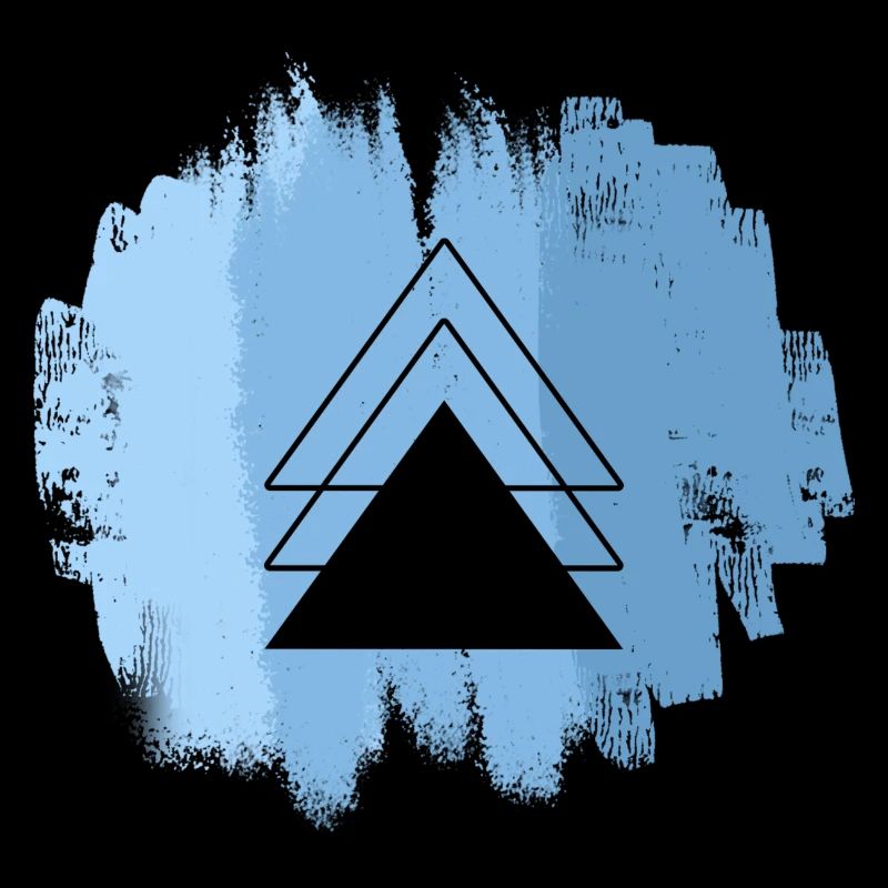 Superposition du triangle bleu