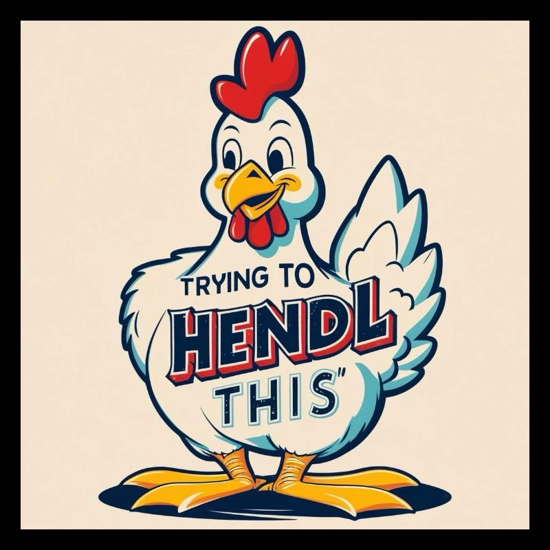 Chicken "Trying to hendl this"