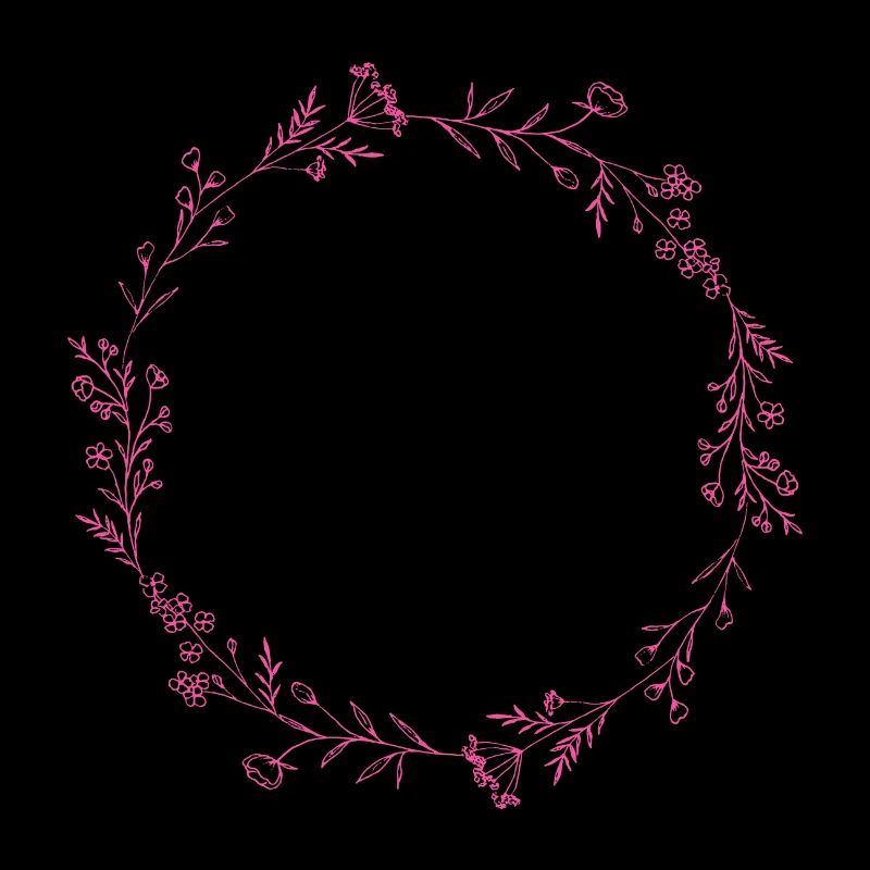 Cercle de fleurs de fleurs roses