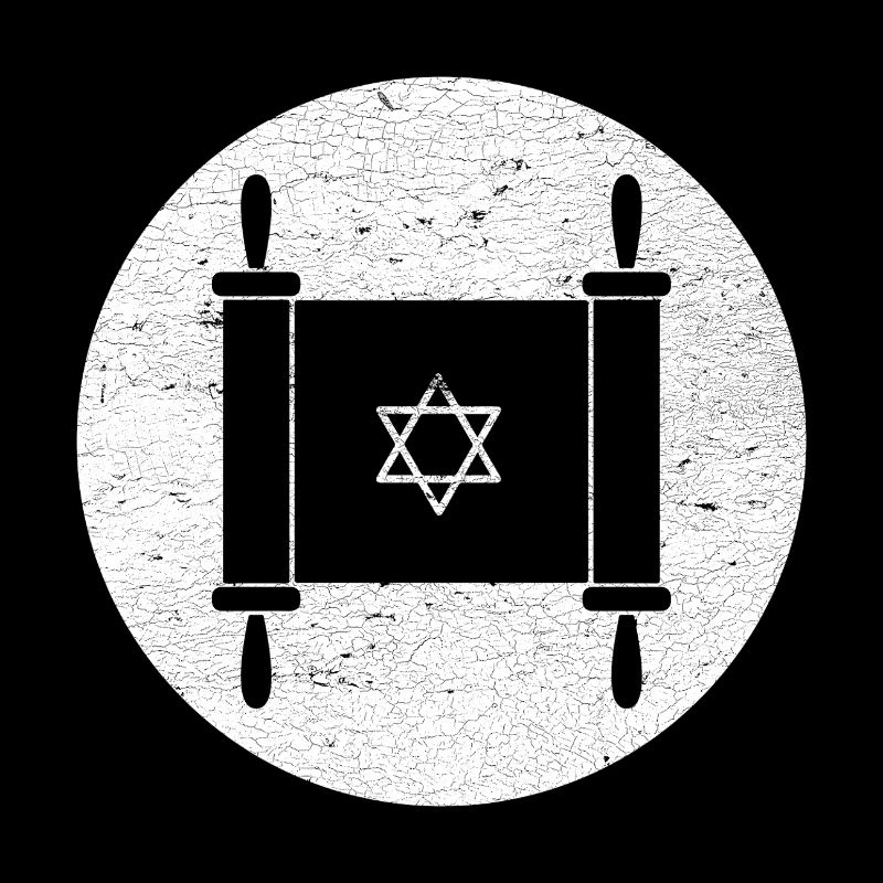 Torah scroll in a white circle