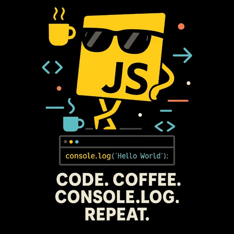 Code Coffee Console.log Répéter le programme JavaScript