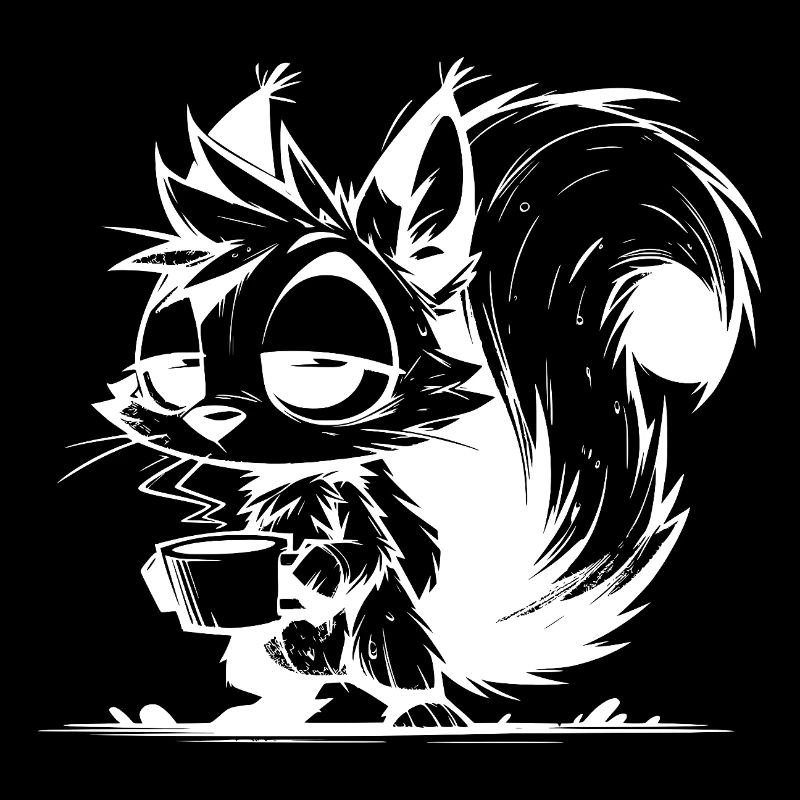 Bitte nicht stören – Eichhörnchen Kaffeezeit