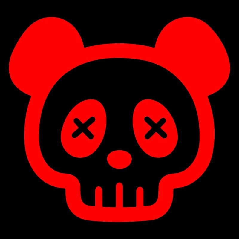 Squelette de crâne de panda