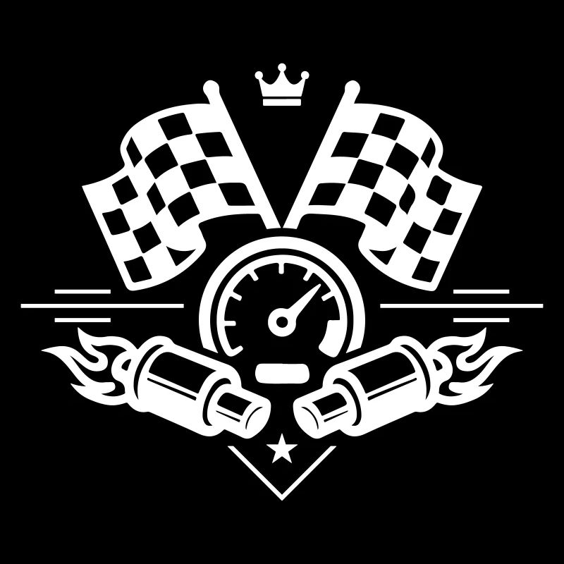 Racing Flag Exhaust Speedometer