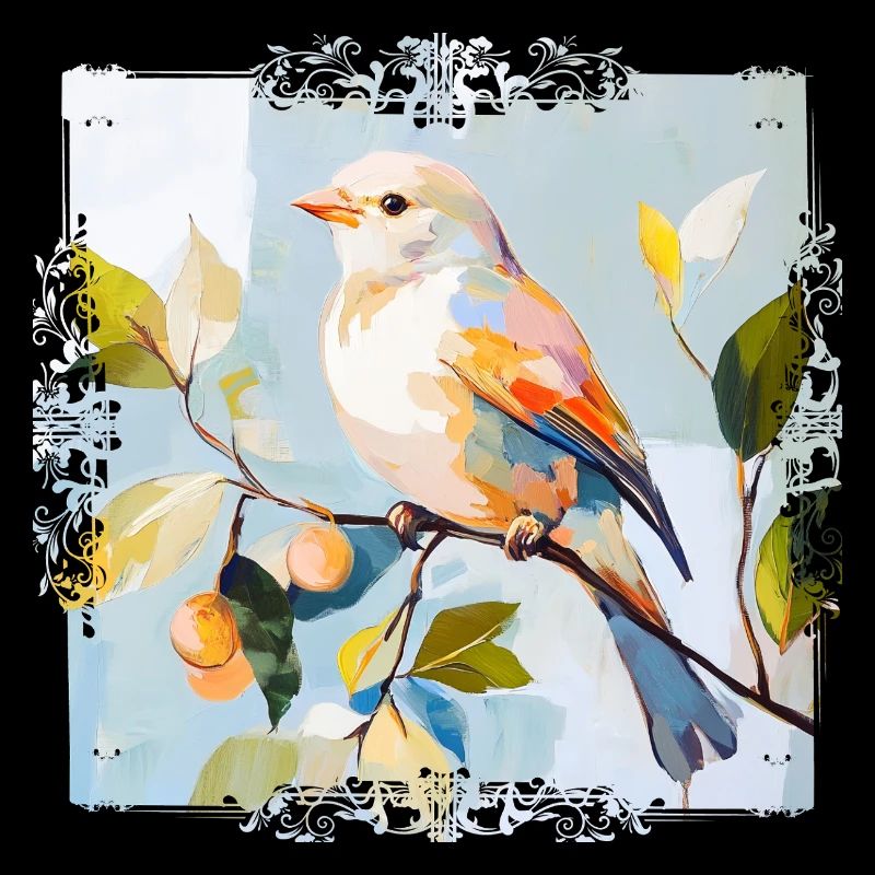 Oiseau coloré dans le style aquarelle