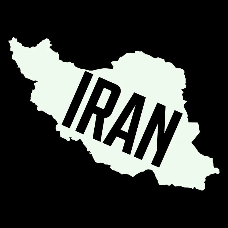 Iran Map Bold Typography