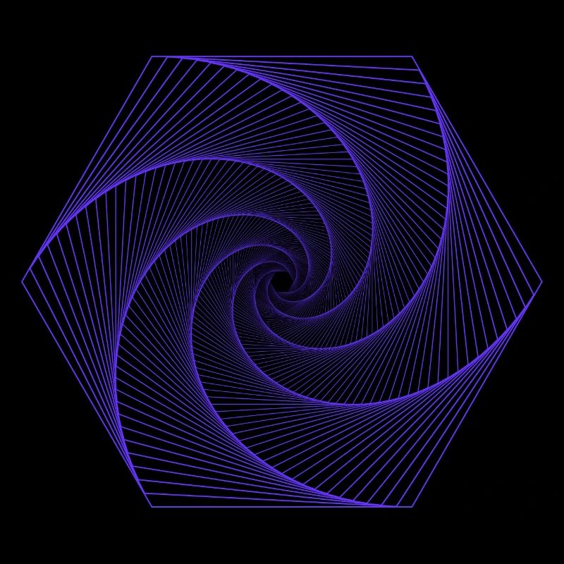 Spiral in hexagonal pattern