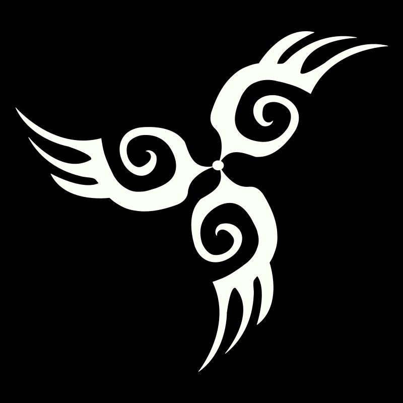 Tribal Wing Silhouette Tattoo