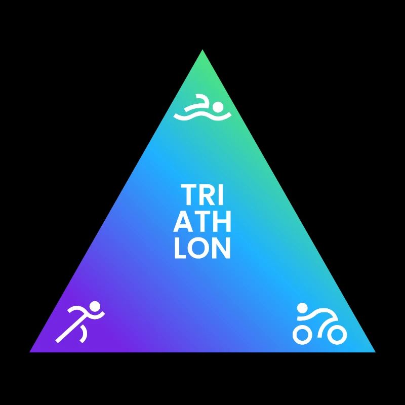 Triathlon Triangle Gradient Logo