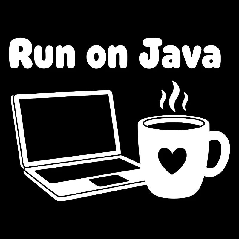 Java Lauf Café Laptop Herz