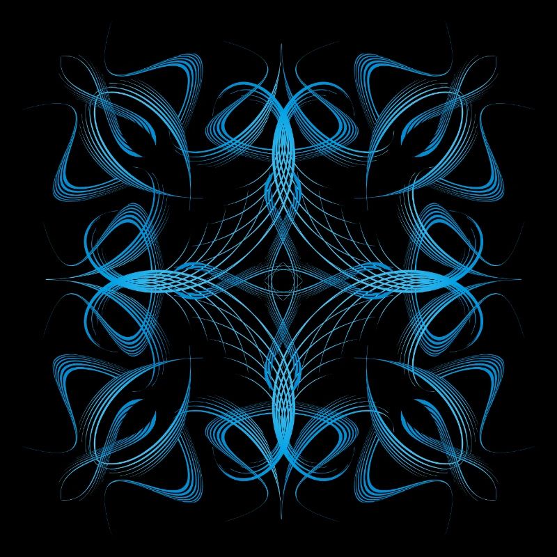 Delicate dynamic blue line pattern