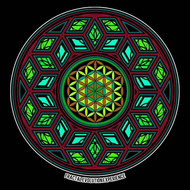 Fractale Evolution Kaléidoscope Mandala Motif Yoga