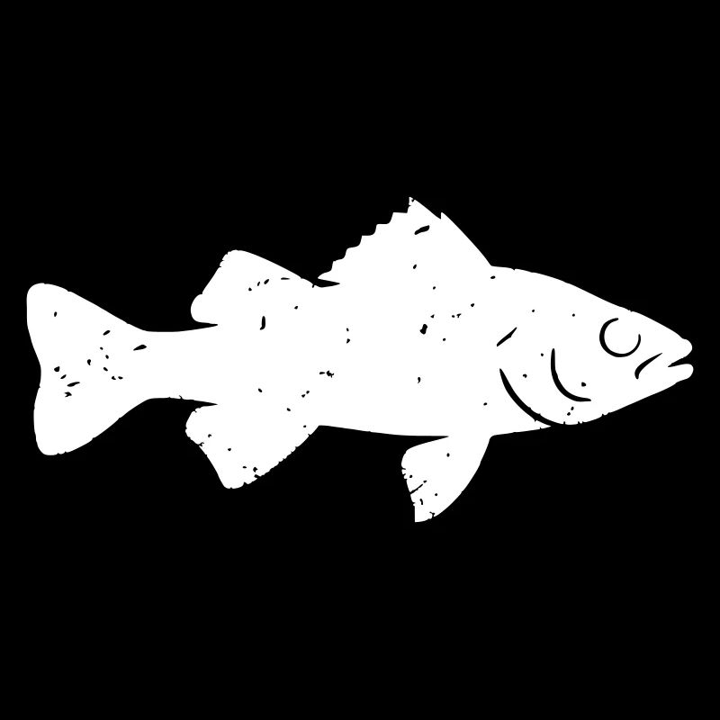 Vecteur de pêche à la silhouette du bar perchaud