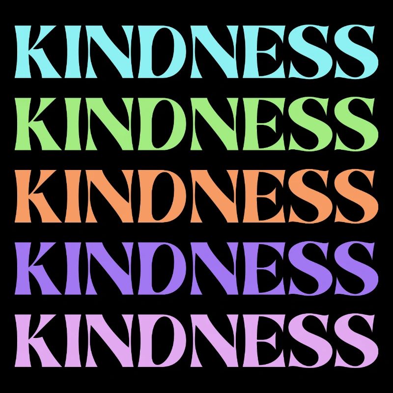 Kindness Rainbow Stacked Text