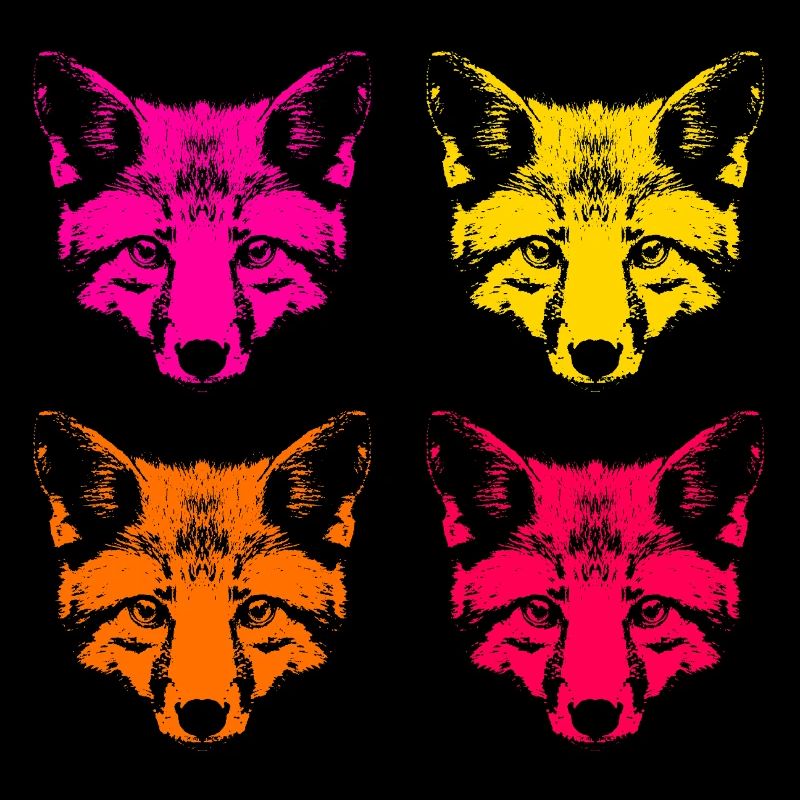Colored foxes