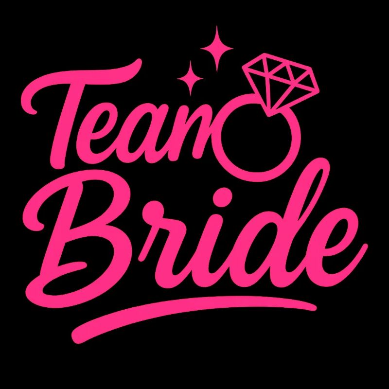 Team Bride Pink Ring Script