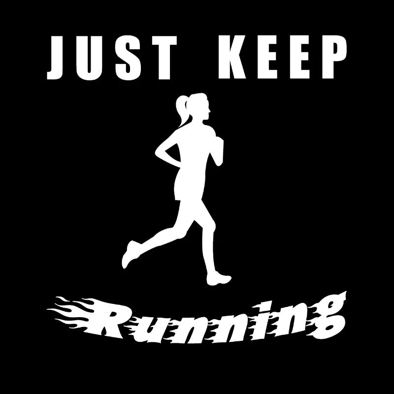 Just Keep Running – Läuferin Silhouette