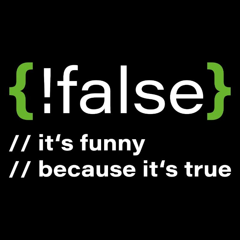 false – Lustiger Programmierer Spruch