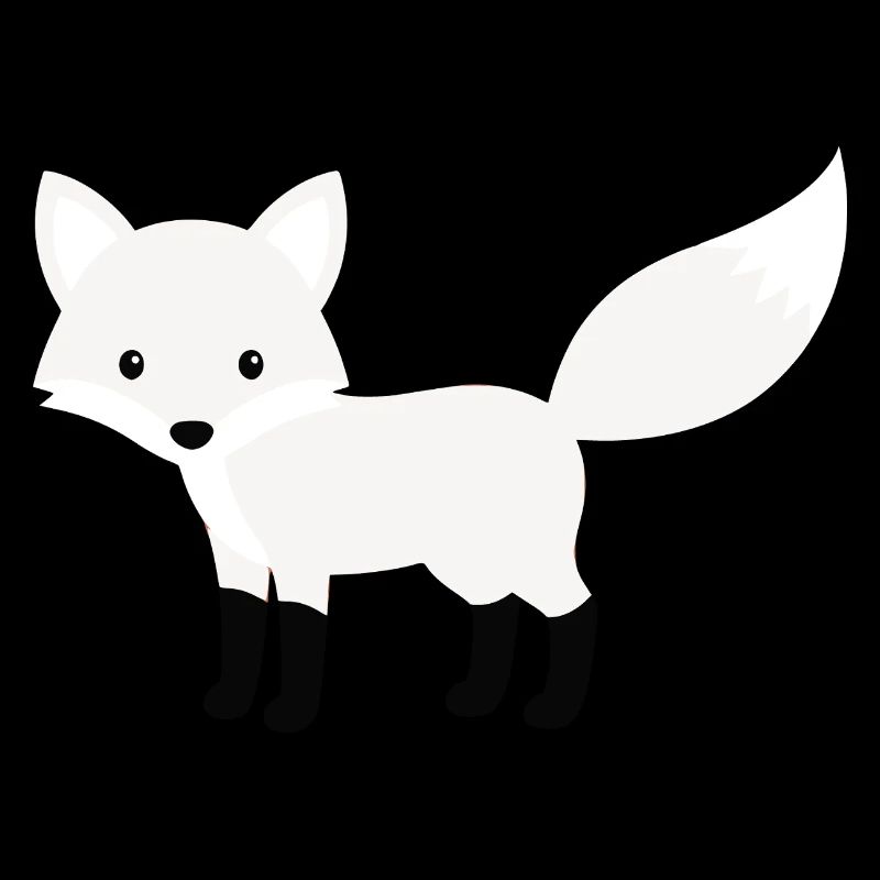 Cute Snow Polar Fox Minimalist Style