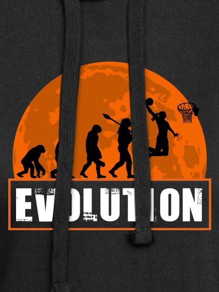 Basketball Evolution Player Dunking Silhouette