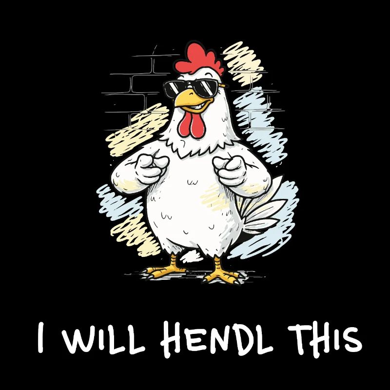 I Will Hendl This – Funny Saying with Chickens