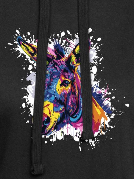 Rainbow Donkey Pop Art Portrait