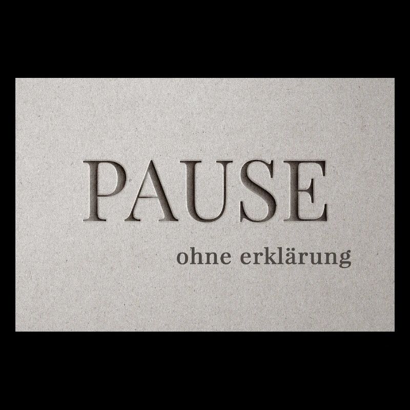 Pause – sans explication