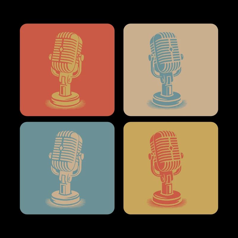 Pop Art rétro de microphones
