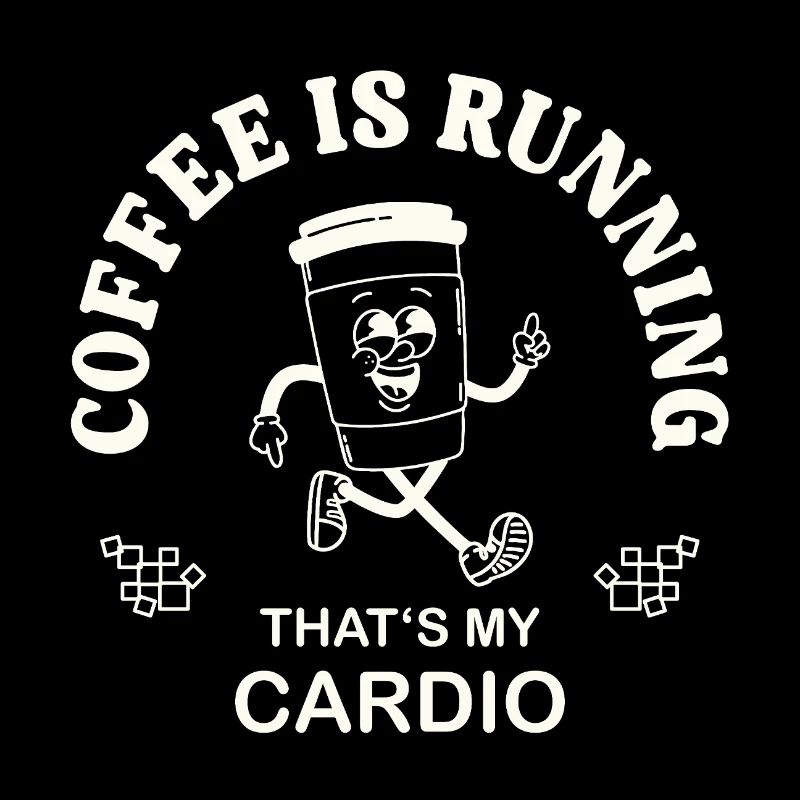 Coffee Is Running – Kaffeetrinker Spruch retro