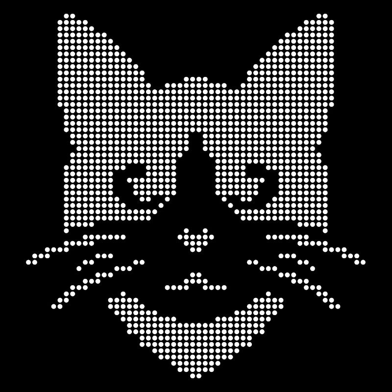 Halftone Cat Face