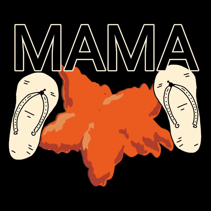Mama am Strand