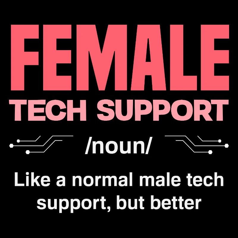 Tech Support Woman Definition IT Admin Computer